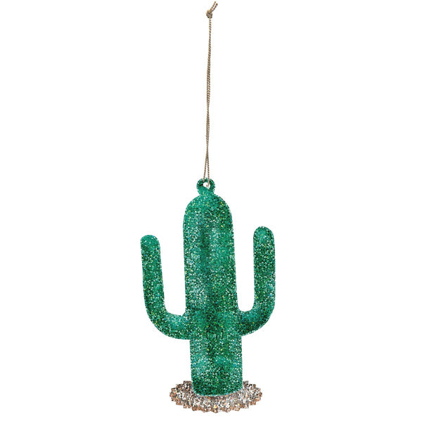 Glitter Cactus Ornament