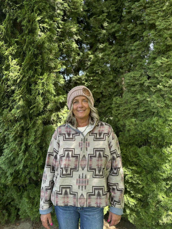 Harding Cotton Chamois Half Zip Pullover