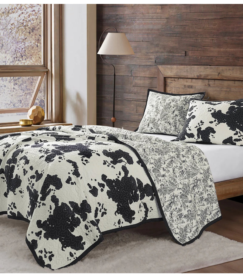 Clara Cowhide Reversible Quilt