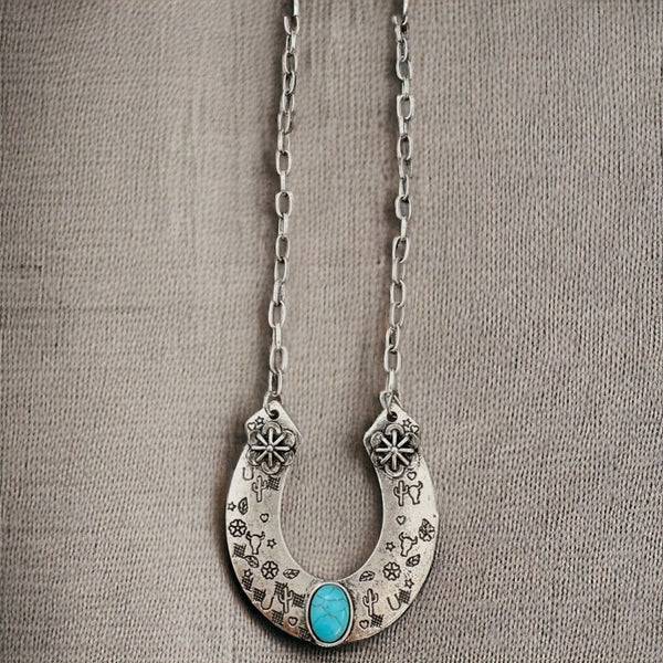 Horseshoe Pendant Necklace