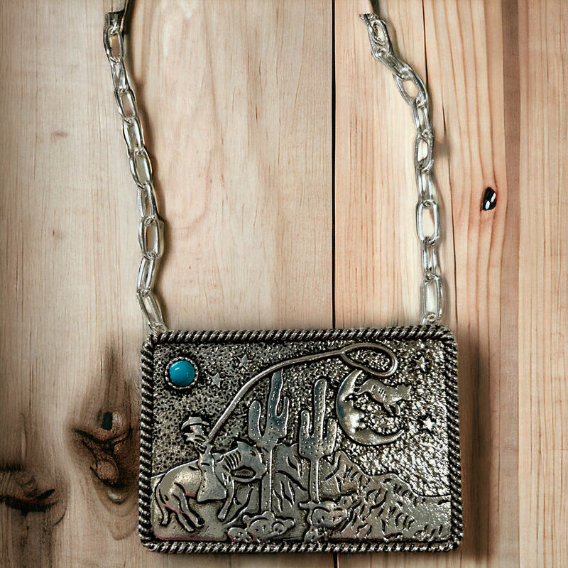 Cowboy Pendant Necklace