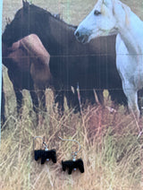 Black Pony Earrings