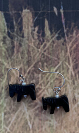 Black Pony Earrings