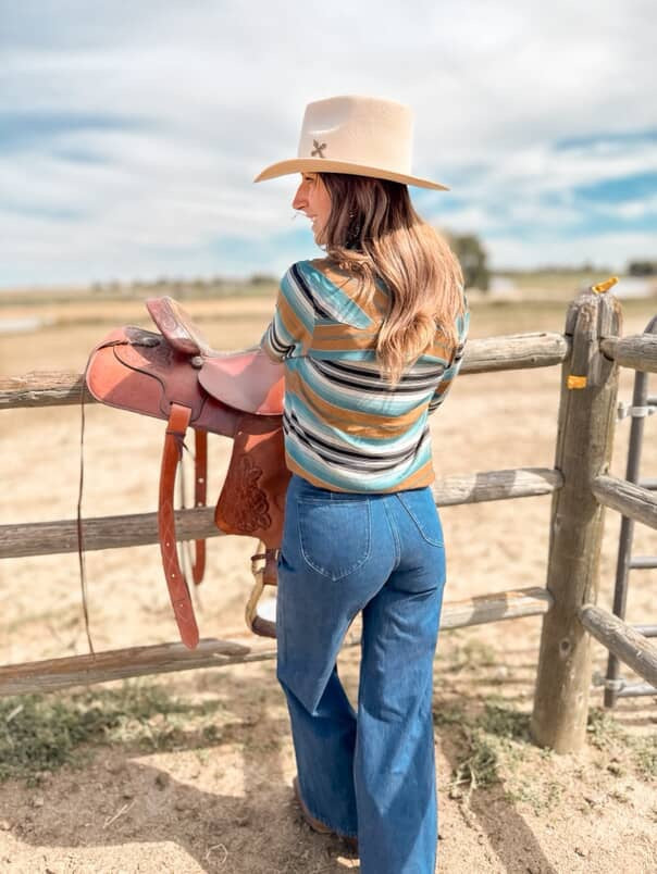 Multi Colored Western Stripe Top