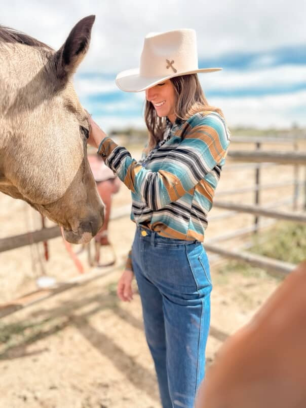 Multi Colored Western Stripe Top