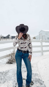 In The Saddle Classic Fit Snap Top