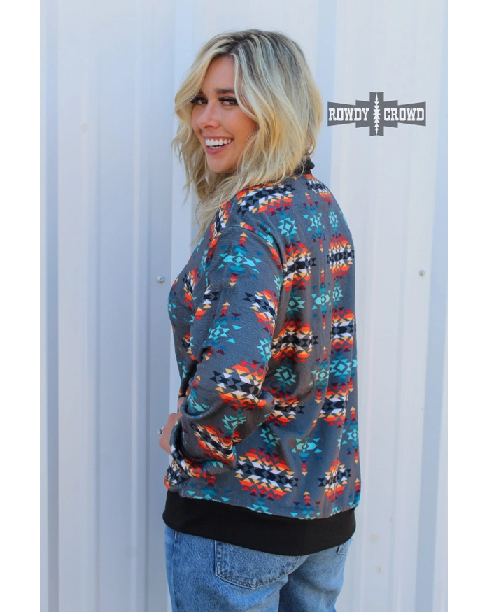 Down The Alley Aztec Pullover