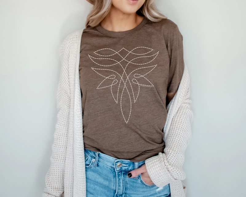Cowgirl Boot Stitch Tee