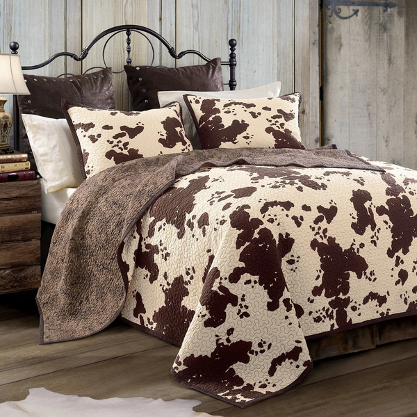 Elsa Cowhide Reversible Quilt Set