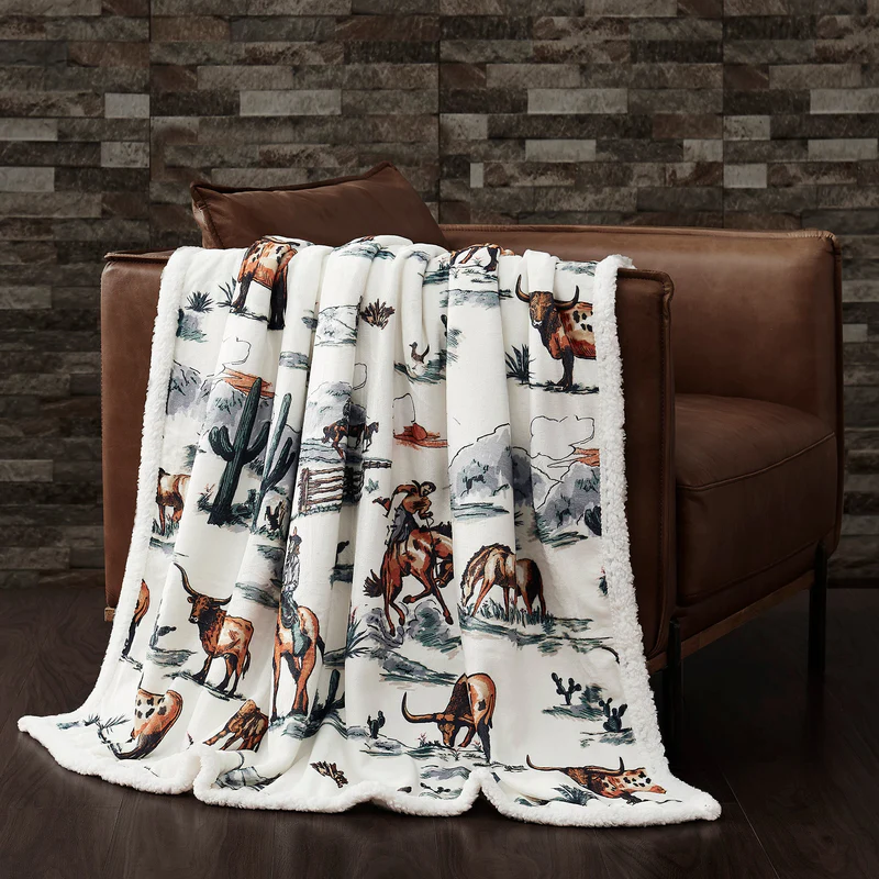 Ranch Life Sherpa Throw