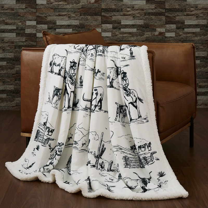 Ranch Life Sherpa Throw