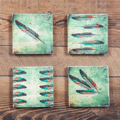 Feather Coasters