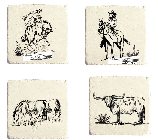 Ranch Life 4pc Coaster Set
