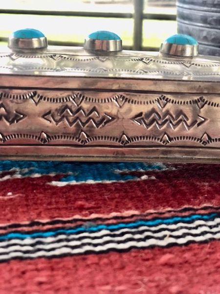 3 Stone Long Silver Box