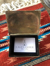 Silver Box with Gray Arrowhead Stone